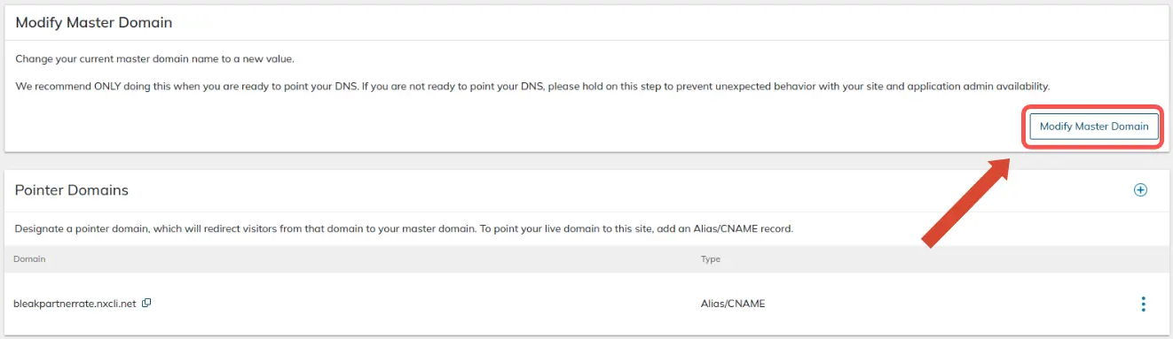 Once you confirm the update, Nexcess will automatically replace the temporary domain name used with the domain name you provided in all database tables, so you will not need to do it manually from phpMyAdmin or by using the command line interface.